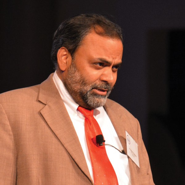 Satyam Priyadarshy, chief data scientist, Halliburton, speaking at the symposium.
